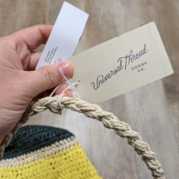 Universal Thread Beach Shoulder Bag 100% Paper Multi Color - Picture 11 of 12